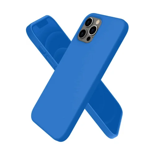 Mey İthalat®  iPhone 12 Pro Max Kılıf First Silikon - Mavi