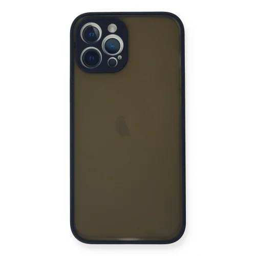 Mey İthalat®  iPhone 12 Pro Max Kılıf Montreal Silikon Kapak - Lacivert