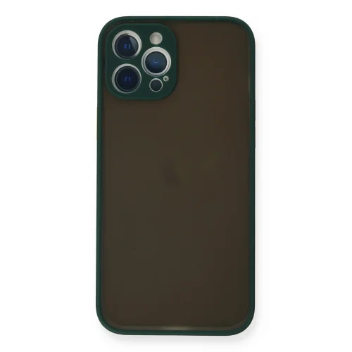 Mey İthalat®  iPhone 12 Pro Max Kılıf Montreal Silikon Kapak - Yeşil