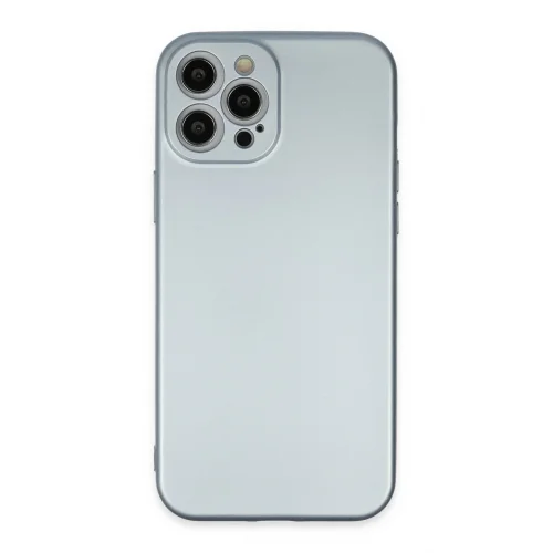 Mey İthalat®  iPhone 12 Pro Max Kılıf Nano içi Kadife Silikon - Sky Blue