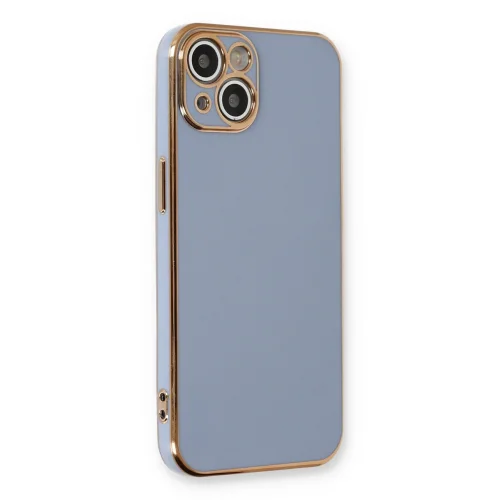 Mey İthalat®  iPhone 13 Kılıf Volet Silikon - Mavi