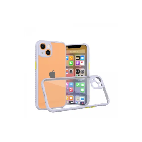 Mey İthalat®  iPhone 13 Mini Kılıf Miami Şeffaf Silikon - Lila