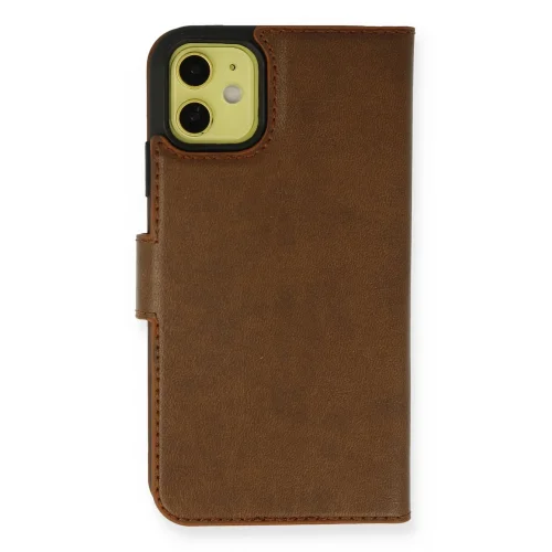 Mey İthalat®  iPhone 13 Mini Kılıf Trend S Plus Kapaklı Kılıf - Taba