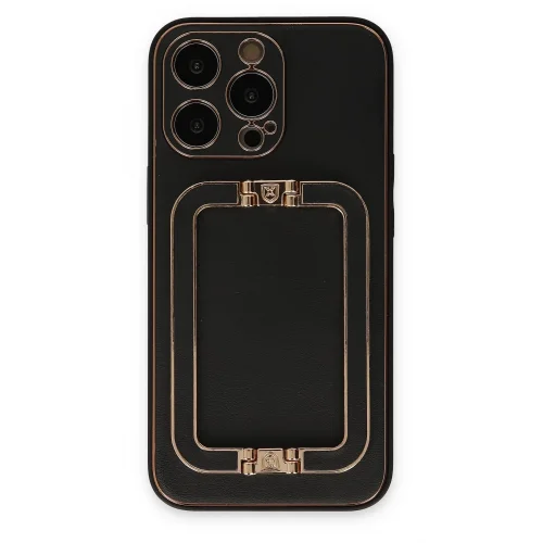 Mey İthalat®  iPhone 13 Pro Kılıf Coco Elit Kapak - Siyah