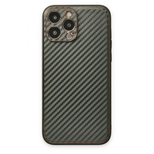 Mey İthalat®  iPhone 13 Pro Kılıf Coco Karbon Silikon - Füme