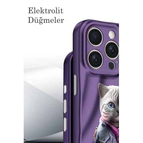Mey İthalat®  iPhone 13 Pro Kılıf Crew Desenli Kapak - Çiçek