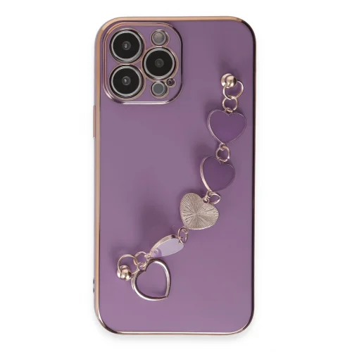 Mey İthalat®  iPhone 13 Pro Kılıf Esila Silikon - Mor