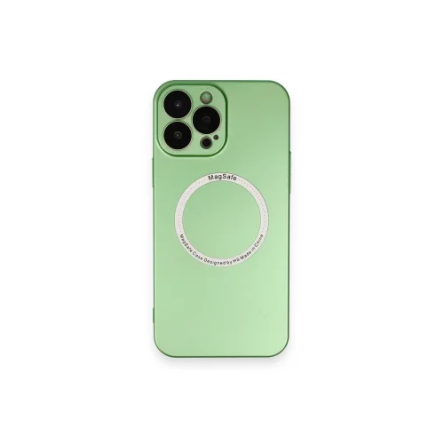 Mey İthalat®  iPhone 13 Pro Kılıf Jack Magneticsafe Lens Silikon - Yeşil