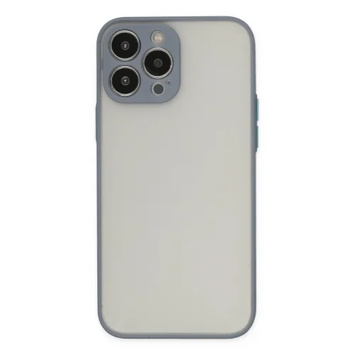 Mey İthalat®  iPhone 13 Pro Kılıf Montreal Silikon Kapak - Gri