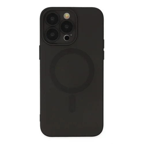 Mey İthalat®  iPhone 13 Pro Kılıf Moshi Lens Magneticsafe Silikon - Siyah