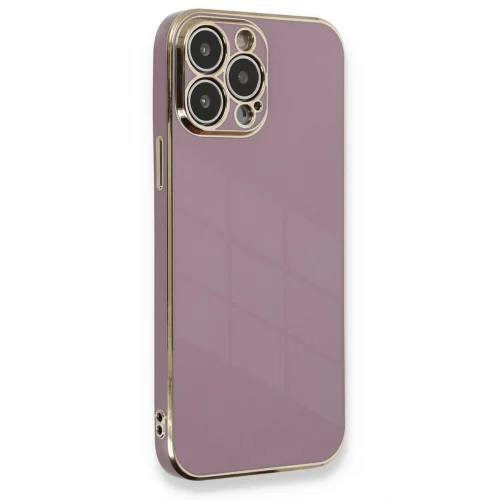 Mey İthalat®  iPhone 13 Pro Kılıf Volet Silikon - Mor