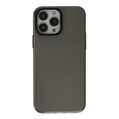 Mey İthalat®  iPhone 13 Pro Max Kılıf Anka PC Sert Metal Kapak - Siyah