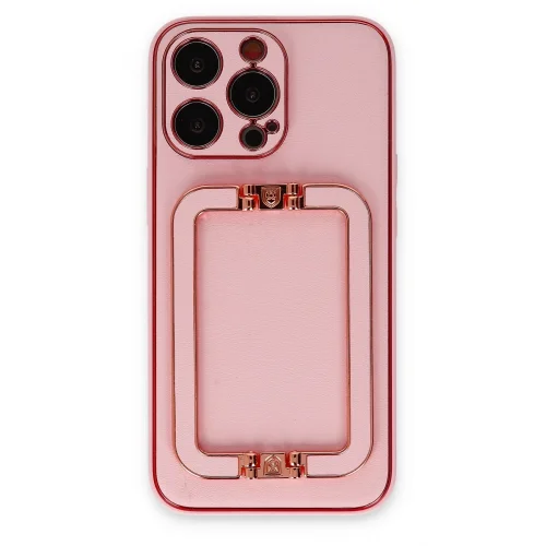 Mey İthalat®  iPhone 13 Pro Max Kılıf Coco Elit Kapak - Pembe