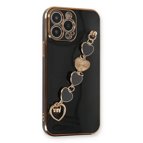 Mey İthalat®  iPhone 13 Pro Max Kılıf Esila Silikon - Siyah