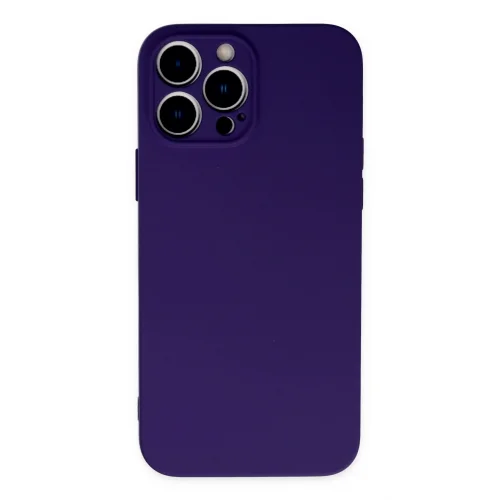 Mey İthalat®  iPhone 13 Pro Max Kılıf Nano içi Kadife Silikon - Mor