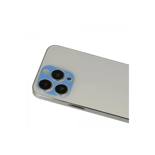 Mey İthalat®  iPhone 13 Pro Max Rainbow Kamera Lens Koruma Cam - Mavi