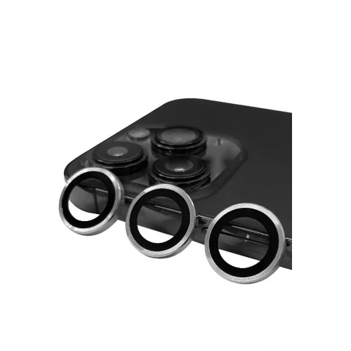 Mey İthalat®  iPhone 13 Pro Max Raze Metal Kamera Lens - Gümüş