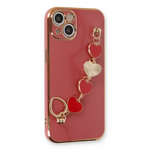 Mey İthalat®  iPhone 14 Kılıf Esila Silikon - Kırmızı