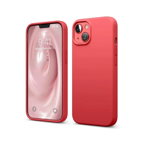 Mey İthalat®  iPhone 14 Kılıf First Silikon - Kırmızı