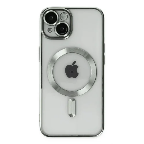 Mey İthalat®  iPhone 14 Kılıf Kross Magneticsafe Kapak - Gümüş