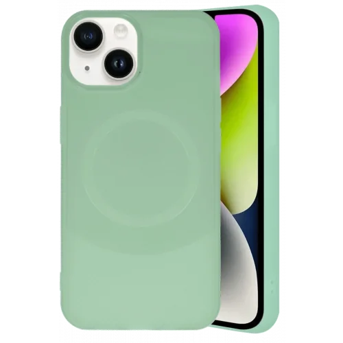 Mey İthalat®  iPhone 14 Kılıf Maya Karbon Kapak - Su Yeşili