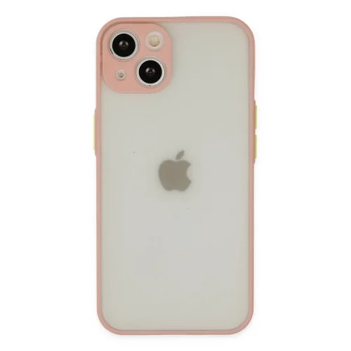 Mey İthalat®  iPhone 14 Kılıf Montreal Silikon Kapak - Pembe