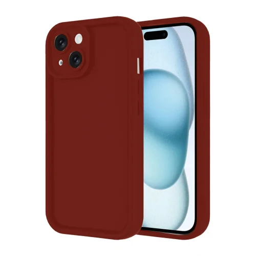 Mey İthalat®  iPhone 14 Kılıf Viera Silikon - Bordo