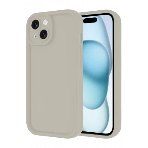 Mey İthalat®  iPhone 14 Kılıf Viera Silikon - Krem