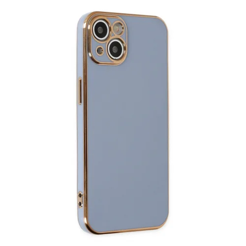 Mey İthalat®  iPhone 14 Kılıf Volet Silikon - Mavi