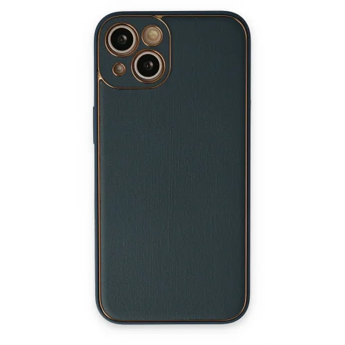 Mey İthalat®  iPhone 14 Plus Kılıf Coco Deri Silikon Kapak - Yeşil