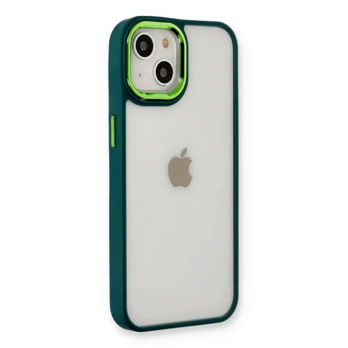 Mey İthalat®  iPhone 14 Plus Kılıf Dora Kapak - Haki Yeşil