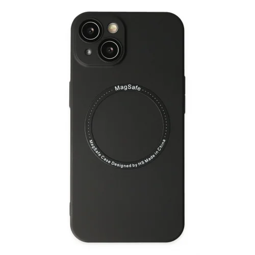 Mey İthalat®  iPhone 14 Plus Kılıf Jack Magneticsafe Lens Silikon - Siyah