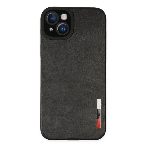 Mey İthalat®  iPhone 14 Plus Kılıf Loop Deri Silikon - Siyah