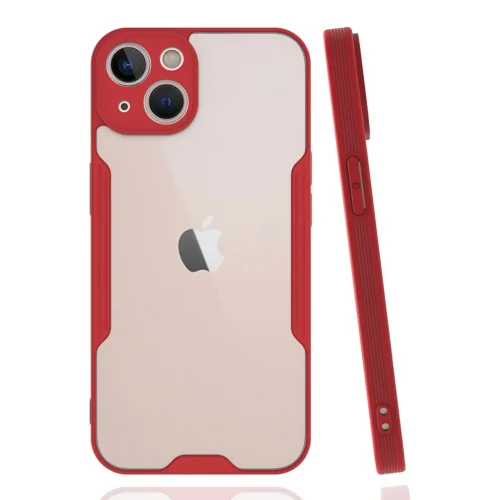 Mey İthalat®  iPhone 14 Plus Kılıf Platin Silikon - Kırmızı