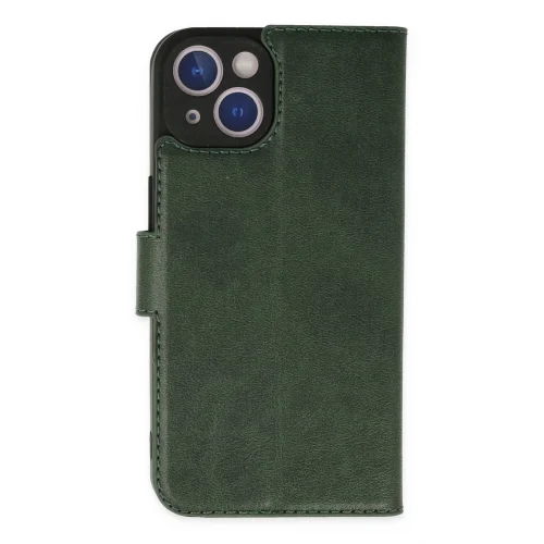 Mey İthalat®  iPhone 14 Plus Kılıf Trend S Plus Kapaklı Kılıf - Yeşil