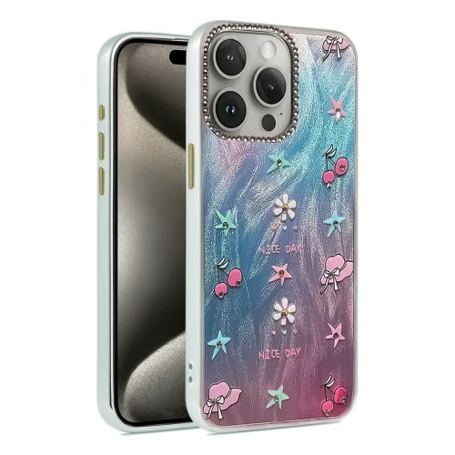 Mey İthalat®  iPhone 14 Pro Kılıf Blade Aynalı Desenli Kapak - Desen 4
