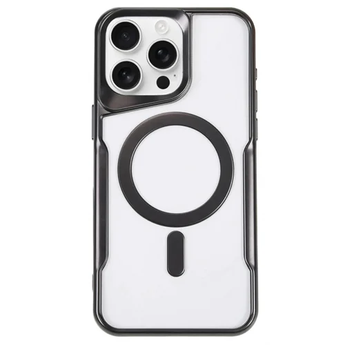 Mey İthalat®  iPhone 14 Pro Kılıf Boyi Magsafe Silikon Kapak - Siyah