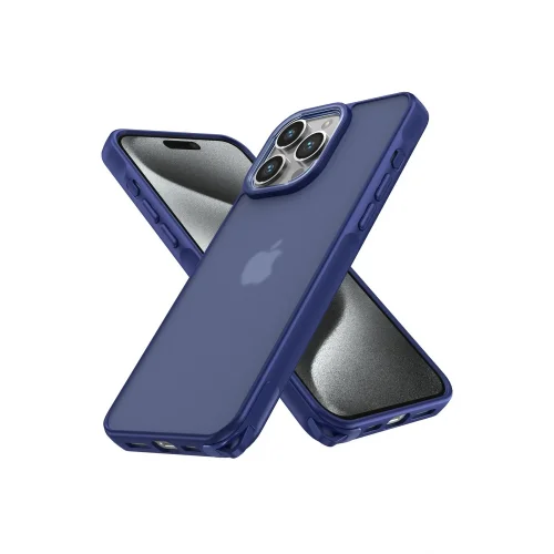 Mey İthalat®  iPhone 14 Pro Kılıf Elegant Kapak - Lacivert