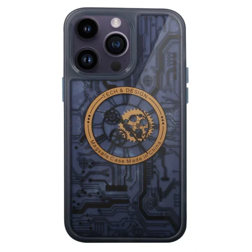 Mey İthalat®  iPhone 14 Pro Kılıf Magic Magneticsafe Silikon - Siyah