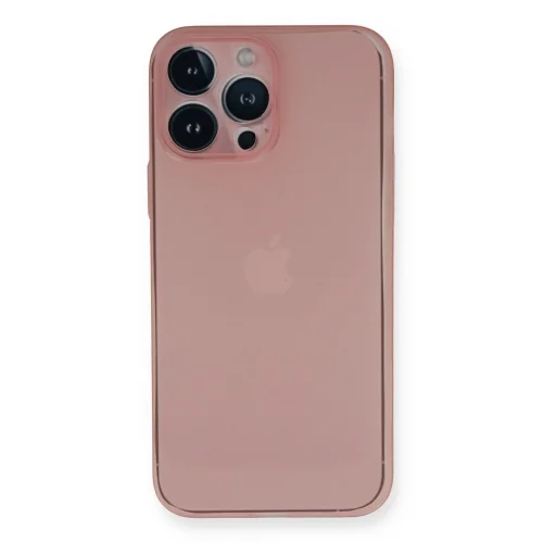 Mey İthalat®  iPhone 14 Pro Kılıf PP Ultra İnce Kapak - Pembe