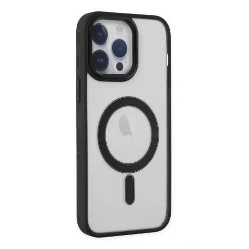 Mey İthalat®  iPhone 14 Pro Kılıf Room Magneticsafe Silikon - Siyah