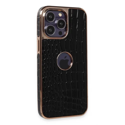 Mey İthalat®  iPhone 14 Pro Kılıf Snake Kapak - Siyah