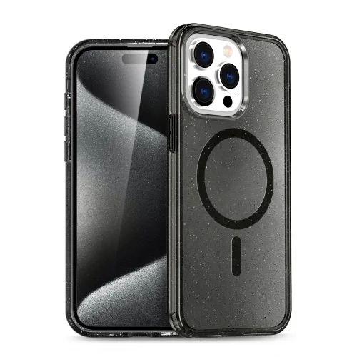 Mey İthalat®  iPhone 14 Pro Kılıf Star Magsafe Kapak - Siyah