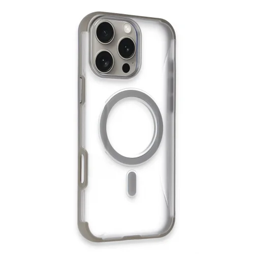 Mey İthalat®   iPhone 14 Pro Max Hilton Magsafe Kapak - Titan Gri