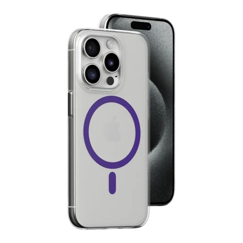 Mey İthalat®  iPhone 14 Pro Max Kılıf Bubble Magsafe Kapak - Mor