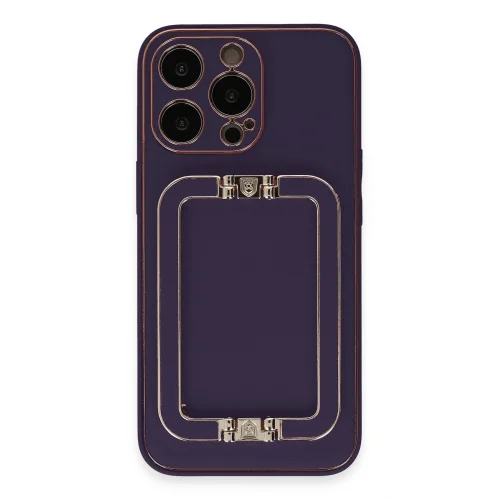 Mey İthalat®  iPhone 14 Pro Max Kılıf Coco Elit Kapak - Derin Mor