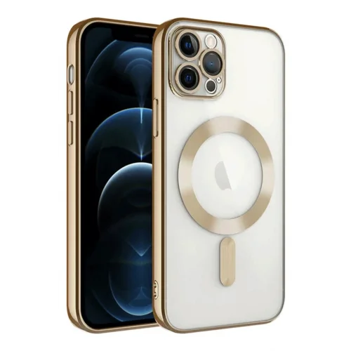 Mey İthalat®   iPhone 14 Pro Max Kılıf Kross Magneticsafe Kapak - Gold