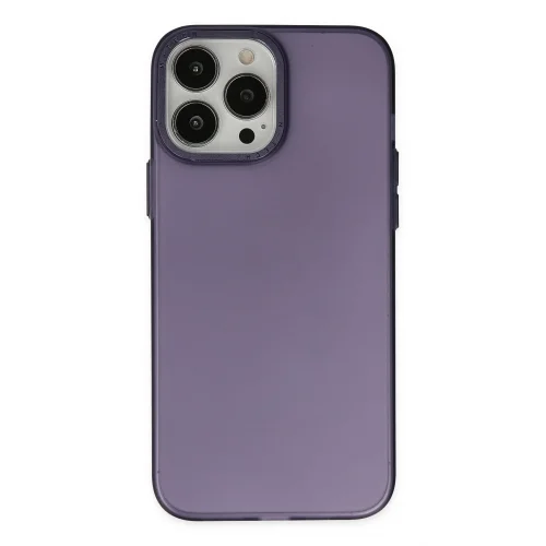 Mey İthalat®  iPhone 14 Pro Max Kılıf Modos Metal Kapak - Mor