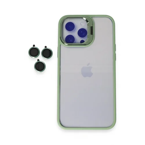 Mey İthalat®   iPhone 14 Pro Max Kılıf Roblox Lens Standlı Kapak - Yeşil