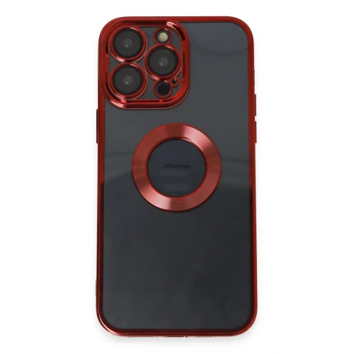 Mey İthalat®  iPhone 14 Pro Max Kılıf Slot Silikon - Kırmızı